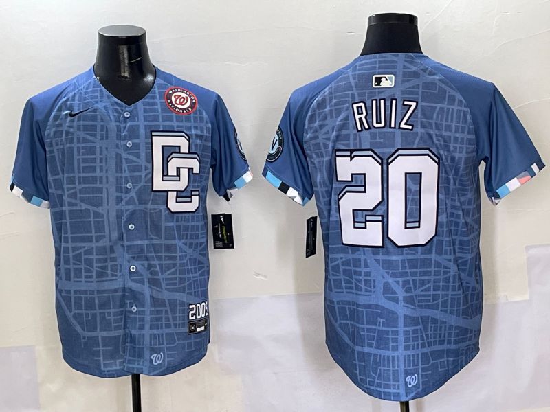 Men Washington Nationals #20 Ruiz Blue Joint Name 2025 Nike MLB Jersey style 6->washington nationals->MLB Jersey